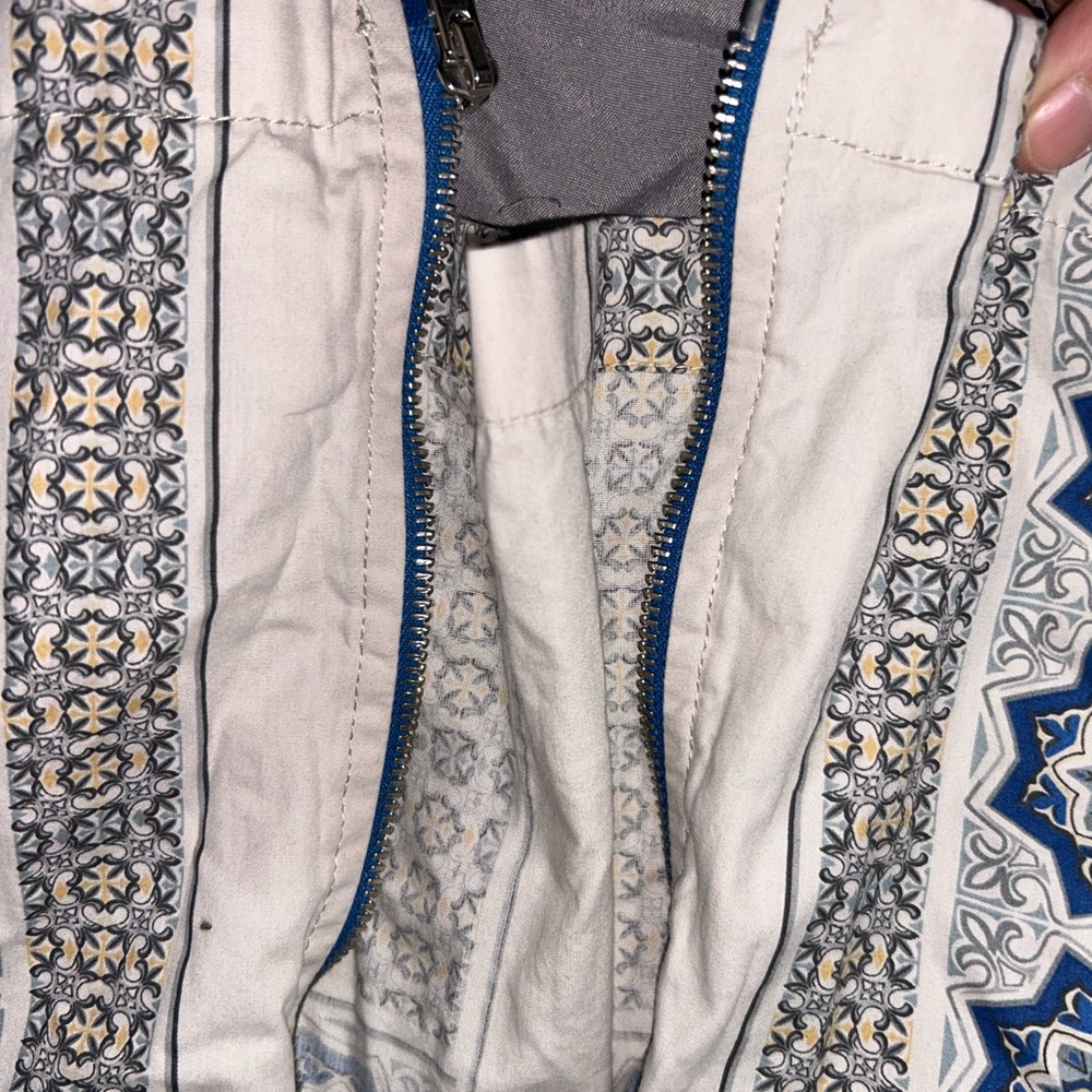Denim And Flower Dress Shirt Medium